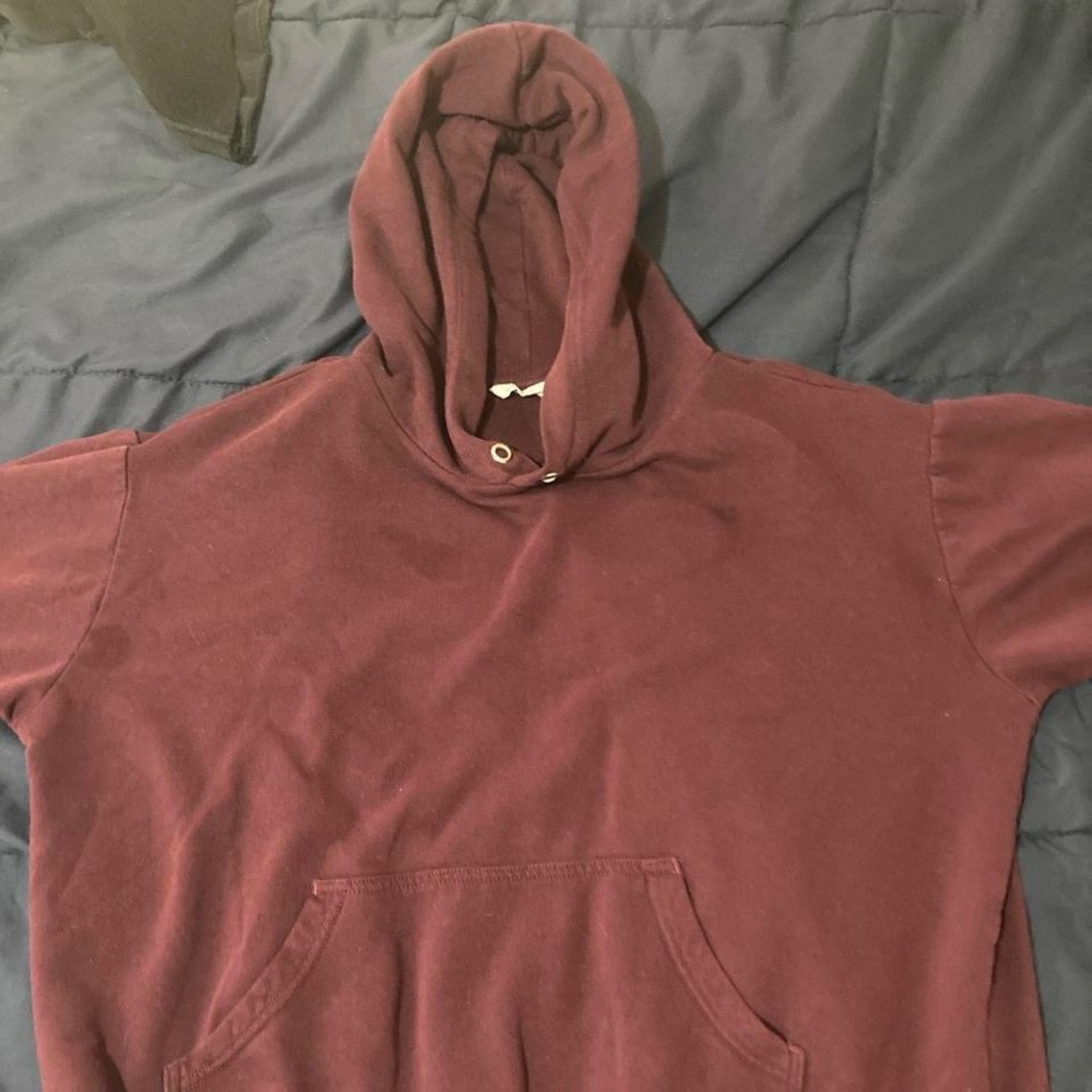 Burgundy Hoodie with Front Pocket